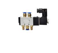 4V110-06 Elettrovalvola pneumatica a 5 vie e 2 posizioni 1/8 "DC 24 V DC 12 V AC 110 V AC 220 V con connettore for tubo flessibile da 4 mm 6 mm 8 mm 4V110-06B 24 V(6mm fittings,AC24V)