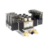 4V120-06 DC24V 12V AC220V AC110V 2 Posizioni 5 Vie Elettrovalvola Quadrupla Base In Alluminio Raccordo Silenziatori Set 3 4 5 6 Stazioni(Ac220v 8mm Fittings,7 Stations)