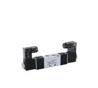 4V120-06 Elettrovalvola a doppia testa, doppio controllo, 5 vie, 2 posizioni, arresto di sicurezza, valvola direzionale pneumatica(Only Valve,DC12)