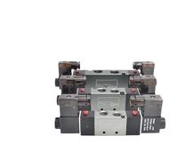 4V120 4V220 4V320 4V420 Elettrovalvola di controllo 5/2 vie Porta valvola Bobina singola 4V220-08 4V220-06(4v420-15 Ac110v,With 8mm fittings)