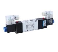 4V130C-06 4V230C-08 Elettrovalvola A Doppia Testa Doppio Controllo 5 Vie 3 Posizioni Mantenimento spegnimento Valvola direzionale pneumatica(4V430C-15,DC12V)