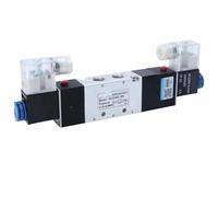 4V130C-06 4V230C-08 Solenoid Valve Double Headed Double Control 5 Way 3 Position Power Down Hold Pneumatic Directional Valve(4V230C-08,AC220V)