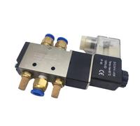 4v210-06 08 Elettrovalvola pneumatica elettrica a 5 vie, 2 posizioni, controllo aria gas, valvola magnetica, bobina 12/24/220 V, volt, raccordo for tubo flessibile da 4-12 mm(4V210 08 PC6 joint,DC12V)