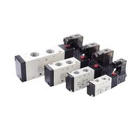 4V210-08 4v110-06 M5 Elettrovalvola Pneumatica A Solenoide 1/4" 1/8" 3/8" 1/2" Pollici 2/5 Elettromagnetica 4V310-10 12V 24V 110V 220V(DN8 4V210-08,DC24V)