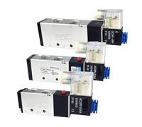 4V210-08/4V310-10/4V410-15 2 Position 5 Port Five Way Control Air Valve Electromagnetic DC12V DC24V AC110V AC220V.(Only Valve AC110V,4V410-15)