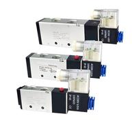 4V210-08 4V310-10 4V410-15 Valvola dell'aria di controllo a cinque vie a 2 posizioni 5 porte elettromagnetica DC12V DC24V AC110V AC220V(10mm Fittings DC24V,4V310-10)