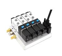 4V210-08 DC24V Gruppo elettrovalvola Set Valvola collettore magnetica bus Cilindro plug-in Combinazione di inversione di controllo DC24(DC24V 10mm,7 Stations)