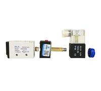 4V210-08 Elettrovalvola pneumatica a 2 posizioni e 5 porte, valvola di controllo dell'aria a cinque vie, elettromagnetica, AC110V 220V 24V 12V(Ac24v,With-12mm-Fittings)