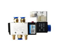 4V210-08 Pneumatic Cylinder Valve Electric Solenoid Valves 5 Way 2 Position Control Air Gas Magnetic 12V 24V 220V Coil Volt Hose(With 6mm fittings,DC12V)