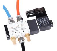 4v210-08 Valvola solenoide pneumatica elettrica di migliore qualità Airtac tipo valvola magnetica direzionale 'aria 12V 24V(With 6mm Fittings,AC110V)