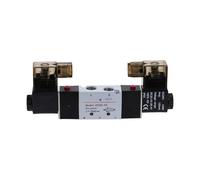 4V220-08 Elettrovalvola pneumatica a 5 vie 2 posizioni 1/4" interno in lega di alluminio E 12VDC 24VDC 110VAC 220VAC 0,15-0,8Mpa(PC 4mm Fittings,AC110V)