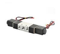 4V220-08 Elettrovalvola pneumatica a 5 vie 2 posizioni 1/4" Lega di alluminio interna 12VDC 24VDC 110VAC 220VAC 0,15-0,8Mpa(With cable,DC 24V)