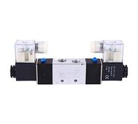 4V220-08 Solenoid Flow Valve | 2 Position 5 Way Pneumatic Control | 1/4" Inlet 1/8" Outlet | Alloy Body, IP65 Rated for Industrial/Automation/Machinery (DC12V)