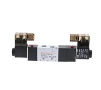 4V230C-08 Elettrovalvola Pneumatica A 5 Vie E 3 Posizioni Da 1/4" DC12V DC24V AC110V AC220V Con Raccordi Connettore 4 6 8 10 12 Mm(4mm,DC 12V)