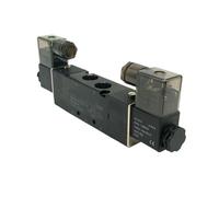 4V320-08 1/4 '' 4V320-10 3/8 '' AC220V DC24V pneumatica elettrovalvola 5/2 vie doppia bobina valvola di controllo (4V320-08 AC220V)