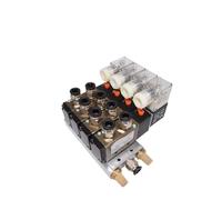 4V410-15 DC24V 12V 2 cifre 5 vie elettrovalvola a quattro posizioni accessori base in alluminio set silenziatore 3 4 5 6 cifre AC220V AC110V(DC12V 8mm fittings,10 Stations)