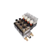 4V410-15 DC24V 12V 2 cifre 5 vie elettrovalvola a quattro posizioni accessori base in alluminio set silenziatore 3 4 5 6 cifre AC220V AC110V(AC220V 8mm fittings,9 Stations)