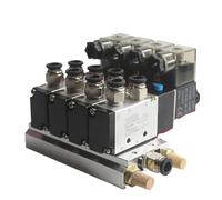 4V410-15 - Elettrovalvola a solenoide elettrica a 5 vie, 4 posizioni, valvola a solenoide a gas d'aria, 1 pezzo (DC24V 6 IN 6 OUT,9 combinations)