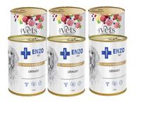 4Vets Dog Urinary Non-struvite 3x400g + ENZO VET Urinary per le malattie del tratto urinario con pollo per cani 3x400g