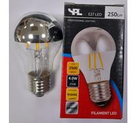 4W=25W Crown Silver Lampadina LED Riflessione Dimmerabile A55 GLS E27 2500K