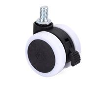 4X 1,5 pollici Universal Mute Chair Wheel Caster M8 Heavy Duty Girevole Castor Sostituire Mobili Ruote Rulli Freno in gomma(Screw without Brake)