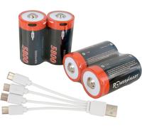 4x 1,5V 5800mWh USB Batterie per Orologi, Arlo Fotocamera,Microfono,Giocattoli
