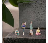 4x 1:64 Statuetta Yoga per Modellini di Treni Accessori per Case delle
