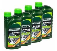 4x 1 Litro FANFARO Olio Motore GSX 50 20W-50 Api Sn / CH-4 Olio Universale