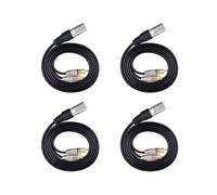 4X 1 XLR Maschio A 2 RCA Maschio Spina Audio Stereo Connettore Cavo Y Cavo Sdoppiatore per Microfono Mixing Console Amplificatore (1,5 M)