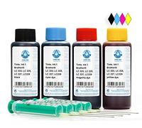 4x 100 ml inchiostro per stampanti Pure Ink compatibile con le cartucce per stampanti Brother LC-223, LC-225, LC-227, LC-229, DCP-J 4120 DW, MFC-J 4420 DW, J 4425 DW, 5320 DW, tra gli altri (No OEM)