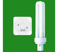 4x 10W G24d-1,2 Pin,Bassa Energia Cfl Bld Doppio Giro Lampadina 827 2700K