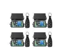 4X 12V 10A 1Ch Telecomando Senza Fili Trasmettitore Ricevitore del System 2 Pulsanti Telecomando Impermeabile 433 Mhz