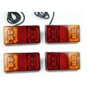 #4x 12V 16 LED Piccolo Gruppo Luce Posteriore Rimorchio Van Ece Fari 4 Funzioni