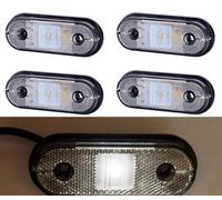 4X 12V 24V LUCI LED DI MARCATURA ANTERIORE BIANCA PER CAMION RIMORCHIO FURGONE