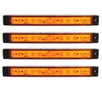 4X 12V Arancioni 12 LED Marker Lights Per Camion Rimorchio Scocca