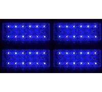 4X 12V LED Clear Lens Blue Front Side Marker Lights Truck Lorry Bus Camper Van