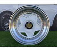 4X 15 " 4X100/4X108 Ferrari Billetta Stile Bianco Ruote Per : E30, Honda, Ford
