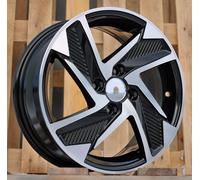 4X 15 Inch 4X100 Hyundai i10 Stile Nero Lucido Ruote : Per Accent, i20