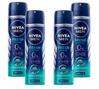 4X 150Ml Nivea Men Fresh Ocean 48H Deo Spray Senza Alluminio Deodorante