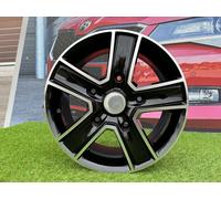 4x 16 Inch 5x108 Sento Epsilon Style Black Polished Wheels: Fits Per Opel Vivaro