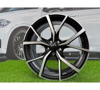 4X 19 " 5X112 CB57.1 VW Estoril Style Nero Lucido Ruote : Adatto per Golf