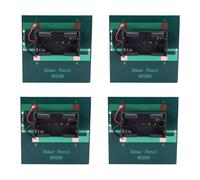 4X 1W 4V Ricaricabile AA Batteria Solare Cellulare con Base per 2XAA Sotto Carica Le Batterie Direttamente