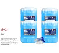 4X 20 L MANNOL Antigelo Per Radiatore Tipo G11 Longterm AG11 Blu + Rubinetto