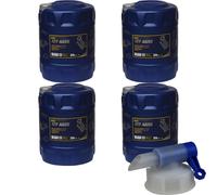 4x 20 L MANNOL Trasmissione Atf AG55 Idraulico Fluido Automatico Incl. Rubinetto