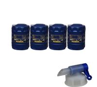 4x 20 Litri MANNOL Olio Motore TS-5 UHPD 10W-40 API, Con Rubinetto