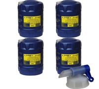 4x 20 Litro Mannol Lhm + Fluido Idraulico Olio Liquido din 51524.2+Canale di