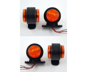 4x 24V Amber LED Marker Lights Lampi Camion Lettura Chassis Pickup