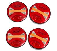 4x 24V Dynamic Indicatore Neon LED Posteriore Rotondo per Scania Iveco Volvo