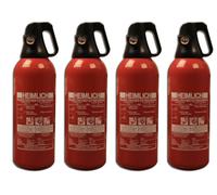 4x 2kg Abc Polvere Estintore Polvere Auto Autofeuerlöscher Alubehälter