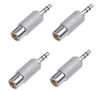 4X， 3.5 mm Maschio Stereo A RCA Mono Femminile Audio Adapter, Argento